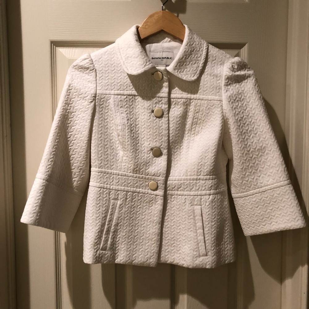 Banana Republic white blazer size XS - Picture 2 of 8